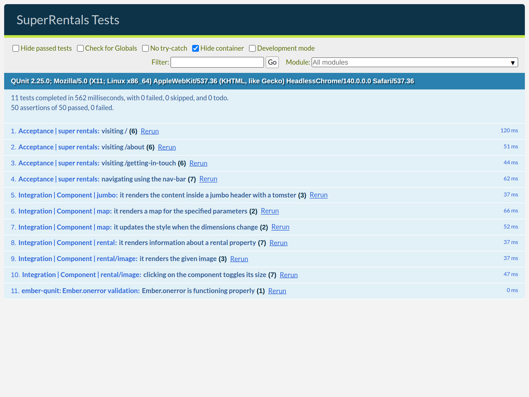 Tests passing after the autotracking test
