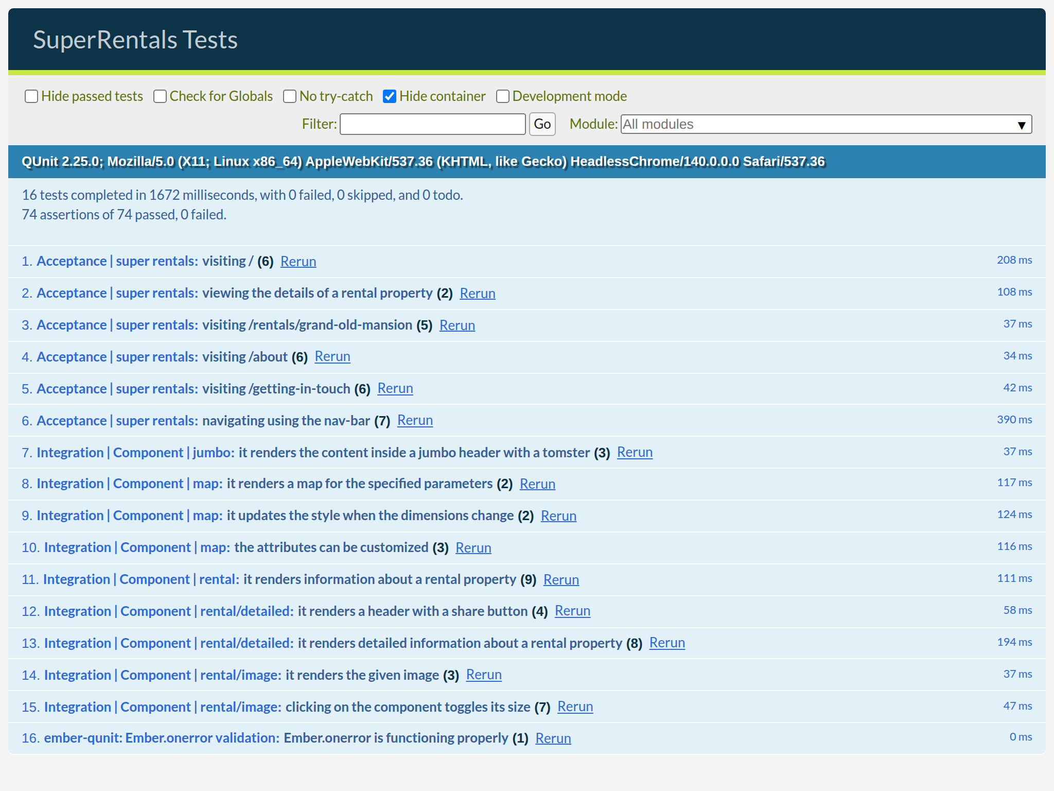 All tests passing!